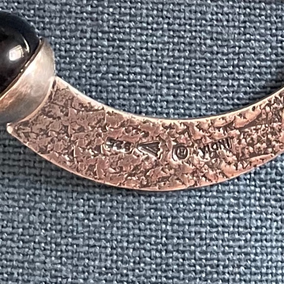 Silpada Sterling Silver Black Chalcedony Ball Comet Tail Hoop Earrings - Picture 5 of 5